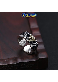 Nhẫn bạc nam Thiên Nhãn chất liệu bạc Thái 925 thời trang phụ kiện trang sức Viễn Chí Bảo N101142