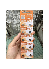 Vỉ Pin Cúc Áo Maxell LR41 / AG3 / L736F Nhật Bản 1,5V
