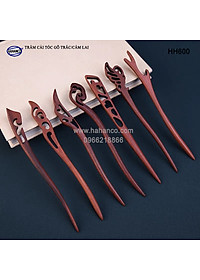 Trâm cài tóc bằng gỗ Cẩm Lai/Trắc (Đủ kiểu dáng) HH600 - phong cách cổ trang, điêu khắc sang chảnh HOT TREND cho nữ  - HAHANCO