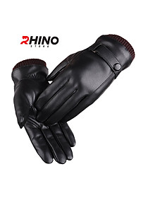 Găng tay da nam nữ chống nước cảm ứng điện thoại Rhino G903 Găng tay đi xe máy lót nỉ Siêu Ấm