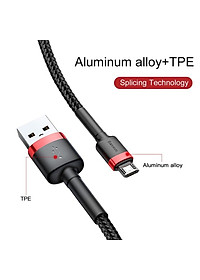 Cáp Sạc Nhanh Micro USB Cho Smartphone Android 2.4A Baseus Cafule - Hàng Chính Hãng