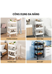 Kệ Đa Năng Khay Cao Xe Đẩy Spa Để Đồ Bỉm Sữa Có Bánh Xe Tiện Lợi VANDO LOẠI 1 Hàng Đẹp Chắc Chắn