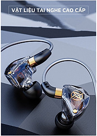 Tai nghe super bass kèm mic livestream RIBI KT02 - Thiết kế đeo vòng qua tai - Phù hợp nghe nhạc, chơi game, ghi âm, học online - Hàng chính hãng