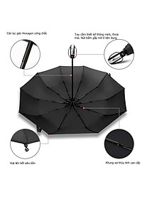 Ô tự động gấp gọn - Dù che nắng - Dù che mưa tự động - loại 10 nan - Giao màu ngẫu nhiên