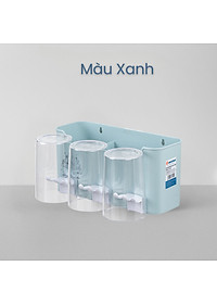 Kệ Để Bàn Chải, Cốc Và Kem Đánh Răng Việt Nhật, Bộ Cắm Bàn Chải 3 cốc - Nhựa Việt Nhật Chính Hãng