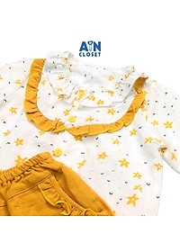 Bộ quần áo dài bé gái họa tiết Hoa thủy tiên vàng cotton hạt - AICDBGUJCKWJ - AIN Closet