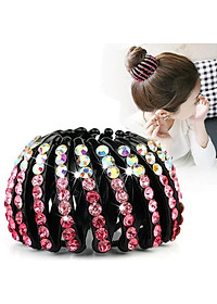 Kẹp búi tóc Hàn Quốc đính đá cao cấp sang trọng - cặp tóc tổ chim đính đá sang trọng ( giao màu ngẫu nhiên như hình )