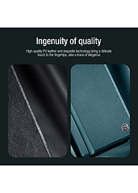 Case bao da chống sốc cho Samsung Galaxy Z Fold 4 trang bị nắp bảo vệ Camera và ngăn đựng S-Pen hiệu Nillkin Qin Pro (chất liệu da cao cấp, thiết kế thời trang cá tính) - Hàng nhập khẩu