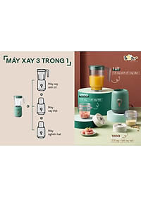 Máy Xay Sinh Tố Đa Năng BEAR BL-B10V2 Gồm 3 Cối Dung Tích 1.2 Lít Công Suất 300 W - Hàng Chính Hãng