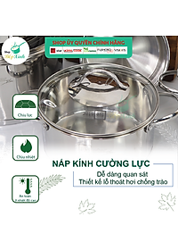 Combo bộ nồi inox quánh xửng chảo chống dính cao cấp FIVESTAR 7 món nắp kính 3 đáy dùng được bếp từ , hồng ngoại , gas