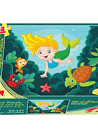 Tranh xếp hình Tia Sáng Tiên cá dễ thương ( 63 mảnh) ( 63 mảnh)