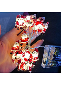 Dây Đèn LED 2M 20 Bóng Hình Ông Già Noel / Người Tuyết Trang Trí Cây Thông Giáng Sinh Năm Mới - HÀNG CHÍNH HÃNG MINIIN