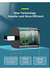 Sạc Nhanh Baseus 20W USB C Hỗ Trợ Sạc Nhanh Type C PD Cho iPhone - Công Nghệ Power Delivery 3.0 QC 3.0 - Hàng Chính Hãng