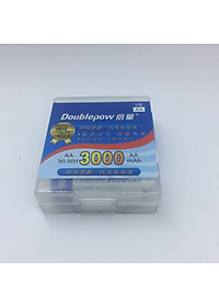 Pin sạc AA dung lượng thực 3000mAh Dowblepow 4 viên kèm hộp