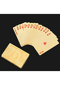 Bộ Bài PVC Mạ Vàng 24K Mạ Bạc Cao Cấp Chất Liệu Đàn Hồi, Bộ Bài Tây Poker Polieste Không Thấm Nước, Hàng Chính Hãng