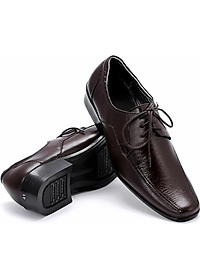 Giày da nam Huy Hoàng da bò màu nâu đỏ HT7112