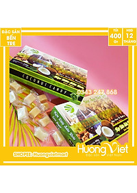 Đặc Sản Bến Tre - Kẹo Dừa Nguyên Chất Sữa Béo Ít Đường Du Thảo 400G, Kẹo Dừa Bến Tre, Kẹo Dừa Ít Ngọt