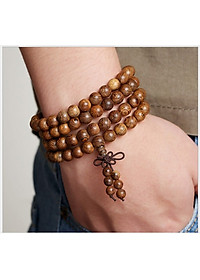 Vòng tay nam nữ 108 hạt 8 ly gỗ đàn hương