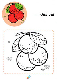 Sách 123 Nào Ta Tô Màu! - Hoa Quả