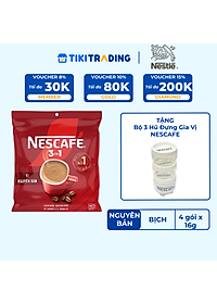 [ Tặng 1 LON SỮA ĐẶC] Cà phê Hòa tan NESCAFÉ VỊ NGUYÊN BẢN 46 gói Đậm Thơm Hoàn Hảo