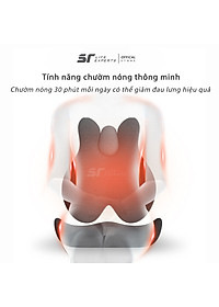 Combo Đệm Mông Và Tựa Lưng Công Thái Học Tích Hợp Massage Chườm Nóng Gối Cao Su Non Giảm Đau Cột Sống Lưng - Sairui