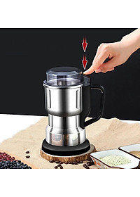 Máy Xay Hạt Tiêu Hạt Cafe Hạt Khô Gia Vị Đa Năng Công Suất 250w 8 Lưỡi Dao Cực Bén Chất Liệu Cối Inox - Hàng Nhập Khẩu