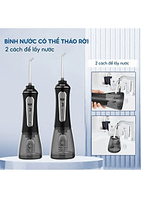 Tăm nước cầm tay h2ofloss hfp11, phiên bản mới nhất với dây sạc usb Type C và tăng cường khả năng chống nước