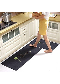 Bộ 2 thảm trải sàn nhà bếp mẫu mới cao cấp đế cao su chống trơn trượt tiện dụng - giao họa tiết và màu sắc ngẫu nhiên - Hàng Chất Lượng