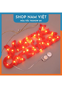 Đèn LED Chữ Merry Christmas Treo Cây Thông, Trang Trí Giáng Sinh, Noel - Chính Hãng NAVIVU