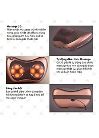 (Loại Tốt) Gối Mát Xa Massage KhoNCC Hàng Chính Hãng Vật Lý Trị Liệu Xua Tan Mệt Mỏi Cổ, Vai, Eo, Hông, Đùi  - KPD-5818-GMX8B