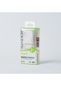 Củ Sạc Nhanh Robot RT-F2 18W 2 Cổng Type-C USB Sạc Nhanh Chuẩn QC 3.0 PD - Hàng Chính Hãng
