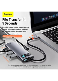 Hub Baseus Metal Gleam Series Multifunctional Type-C HUB Docking Station -Hàng Chính Hãng