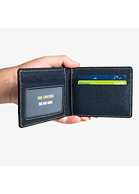 Ví nam, bóp nam da bò Saffiano Bụi Leather V128 - Bảo hành 12 tháng