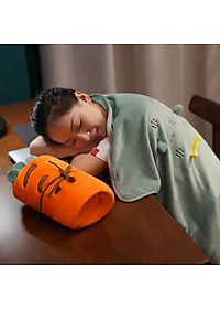 Mền ngủ văn phòng hình thú cao cấp A được chọn màu - mền đắp chân mỏng nhẹ, gấp gọn tiện lợi