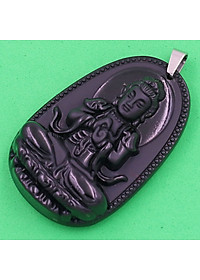 Mặt Phật Như lai Đại nhật thạch anh đen 4.3 cm