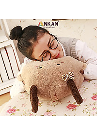 Chăn Gối Văn Phòng 3 Trong 1 Gấu Nâu Độc Đáo Kiểu Dành Cho Nữ Dùng Để Ngủ Trưa Tại Văn Phòng, Tựa Lưng Và Gấu Bông Dùng Để Trang Trí