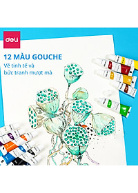Hộp Bút Màu Tô Vẽ Tranh Cho Bé Đầy Đủ Các Dạng Màu Deli - Kèm Sticker Khay Pha Màu Tẩy Bút Chì Gọt Bút Đi Nét Tranh Tô Màu - Quà Tặng Cho Bé 