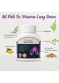 Bổ Phổi Úc Vitatree Lung Detox Giúp Hỗ Trợ Giảm Ho, Tăng Cường Sức Khỏe Hô Hấp, Hỗ Trợ Tăng Cường Sức Đề Kháng Cho Cơ Thể - OZ Slim Store