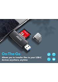 Đầu đọc thẻ nhớ Lexar RW310X Dual-Slot SD / MicroSD USB 3.2 Type-C và Type-A, tốc độ đọc 170Mb/s - Hàng chính hãng BH 12 tháng