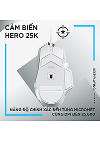 Chuột game có dây Logitech G502 X  – switch LIGHTFORCE hybrid, Cảm biến Hero 25K, 13 nút macro, tương thích Windows/Mac OS - Hàng chính hãng