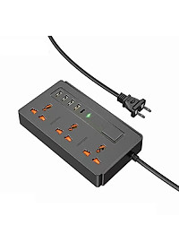 Ổ điện cao cấp đa năng, thông minh 4 cổng USB, 3 cổng AC 220V OLAPLE an toàn chống giật, chống cháy nổ an toàn - Hàng nhập khẩu