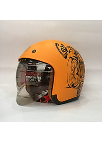 Mũ Bảo Hiểm 3/4 M139 - Cam Tem