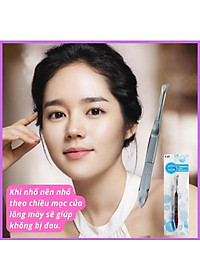 Nhíp Nhổ Lông Mày Bằng Thép Kai Tweezers HL0401 (Màu Xanh)