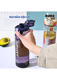 Bình Đựng Nước Thể Thao 650ML Chất Liệu Nhựa PP Nguyên Sinh An Toàn - Hàng Chính Hãng
