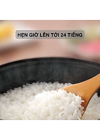 Nồi Cơm Điện Sứ Dưỡng Sinh Mishio MK365 lòng sứ nguyên chất 0.8L không chứa chất chống dính - Hàng chính hãng