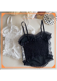 Áo Bra Ren, Áo 2 Dây Ren Hoa Nổi Có Mút Ngực Sexy Tep Fashion A2D-R01