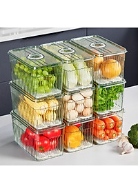 Hộp Đựng Thực Phẩm Tủ Lạnh Loại To 5L Có Quai Xách Và Giá Lỗ Tách Nước Tiện Lợi Phân Phối Chính Hãng 