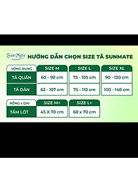 Sỉ 1 Cây/Thùng 6 Gói Tã dán Sunmate L18 +2 (20 Miếng) - Tã người lớn Sunmate- Date Mới