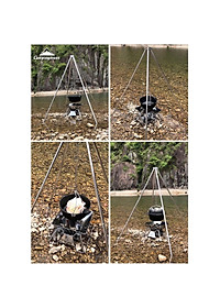 Đồ cắm trại kiềng treo nồi 4 chân campingmoon campoutvn MT-130 du lịch dã ngoại hợp kim tốt sang trọng gấp gọn chịu tải cực tốt dễ dàng mang theo A086