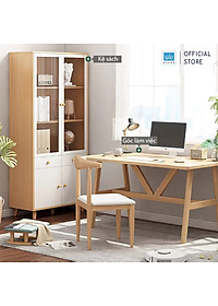 Tủ Gỗ Kết Hợp Cửa Kính Thương Hiệu SIB Decor Đa Năng, Hiện Đại KG45